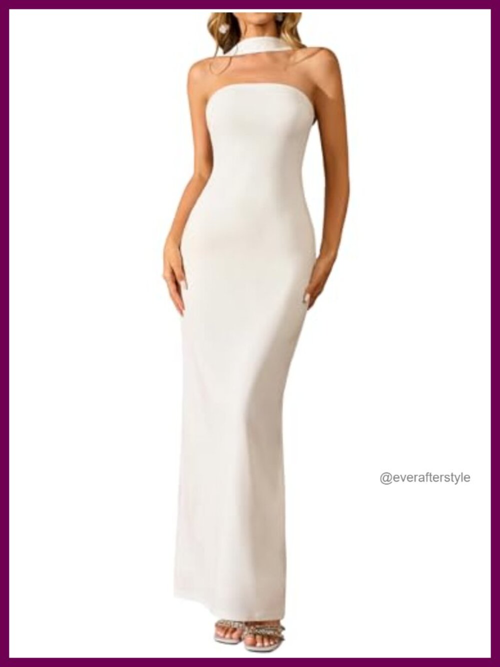 Women Bodycon Maxi Halter Backless Formal Dress